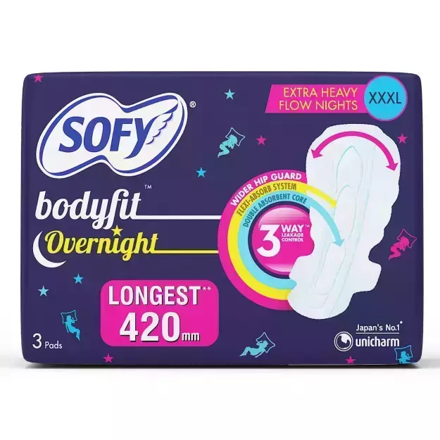 Sofy AntiBacteria Sanitary Pads Overnight XXXL (3)