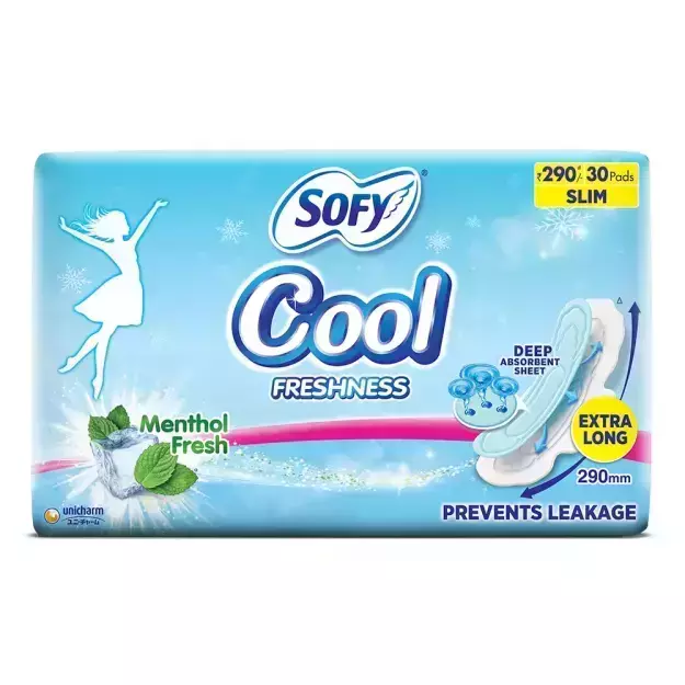 Sofy Cool Freshness Menthol Fresh Sanitary Pads XL (30)