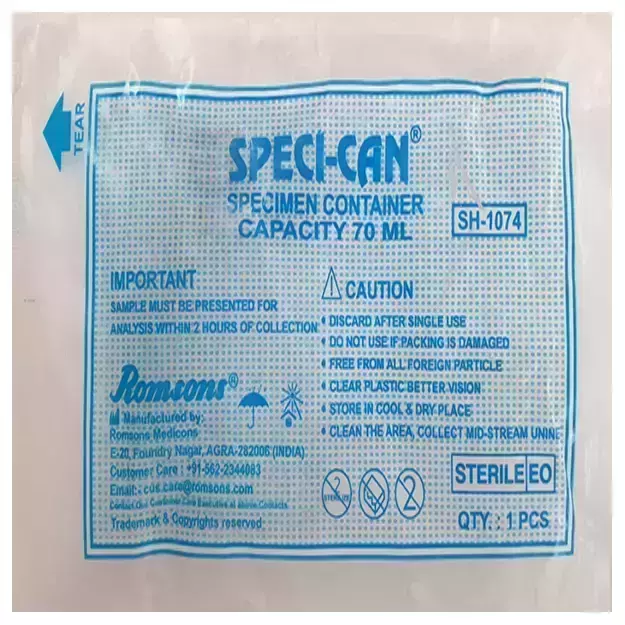 Romsons Speci-Can Specimen Container 70ml (SH-1074)