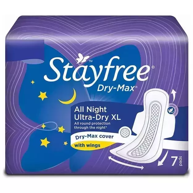 Stayfree Dry Max All Night Ultra Dry Pads XL (7)