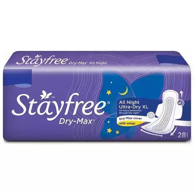 Stayfree Dry Max All Night Ultra Dry Pads XL (28)