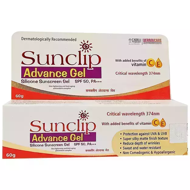 Sunclip Advance Silicone Sunscreen Gel SPF 50 PA+++ 60gm