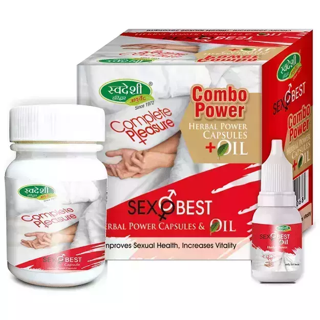 Swadeshi Sexobest Power Herbal Power 20 Capsules and Oil 15ml
