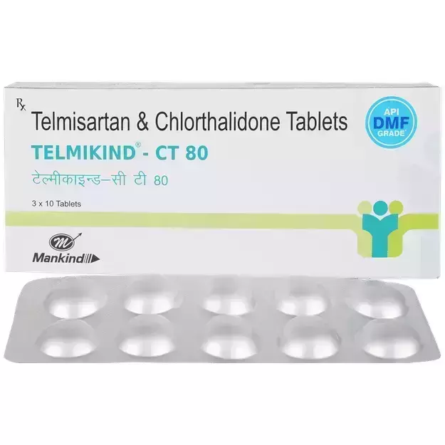 Telmikind CT 80 Tablet (10)