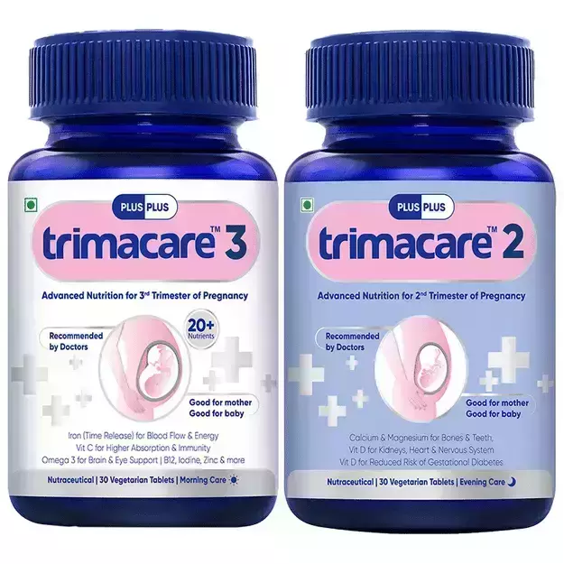 PlusPlus Trimacare 3 Prenatal Pregnancy MultiVitamins (30+30)