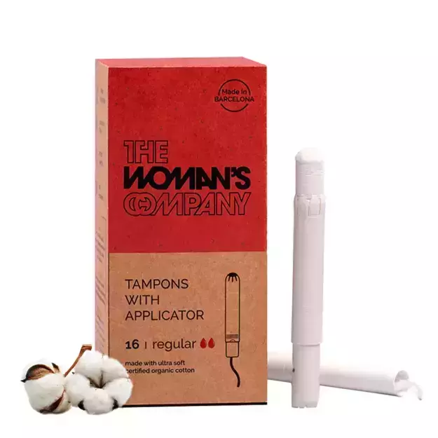 The Woman's Company Tampons Chemical Free Ultra-Soft & Biodegradable (16 Tampons with Applicator)