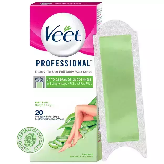 Veet Full Body Waxing Kit For Dry Skin (20)
