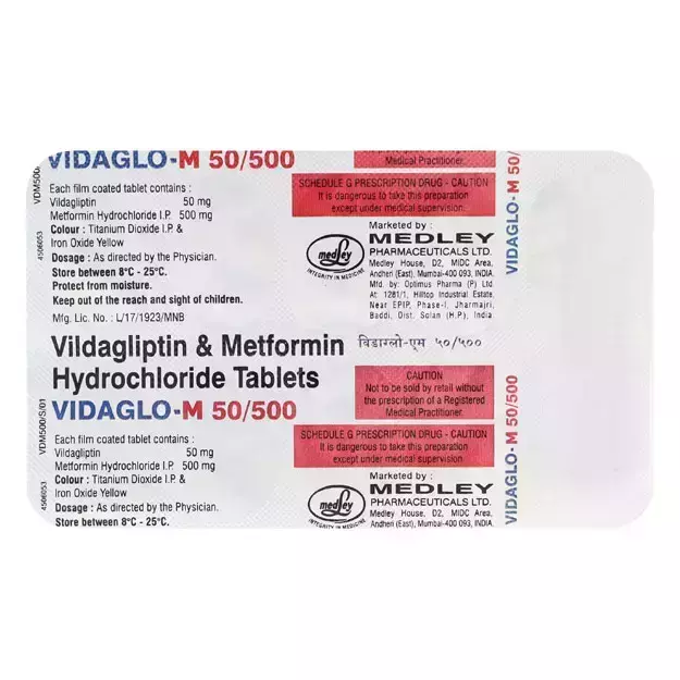 Vidaglo M 50/500 Tablet (10)