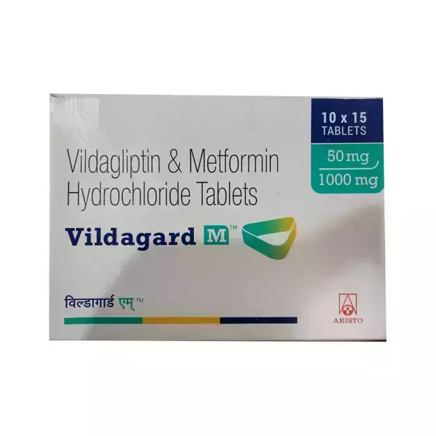 Vildagard M 1000mg/50mg Tablet (15)