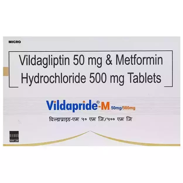 Vildapride M 500mg/50mg Tablet (100