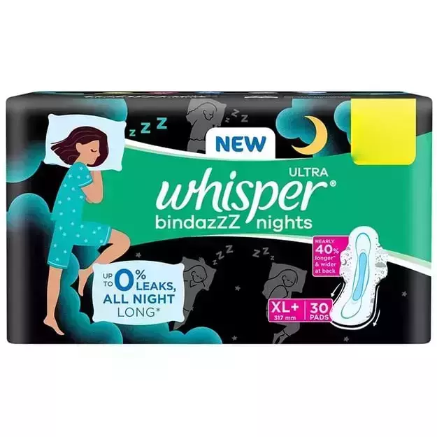 Whisper Ultra Bindazz Nights Pads XL+ (30)