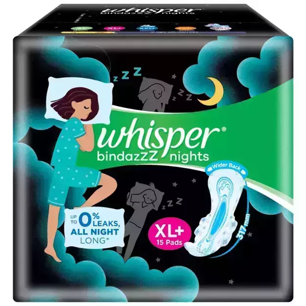 Whisper Ultra Bindazz Nights Pads XL+ (15)