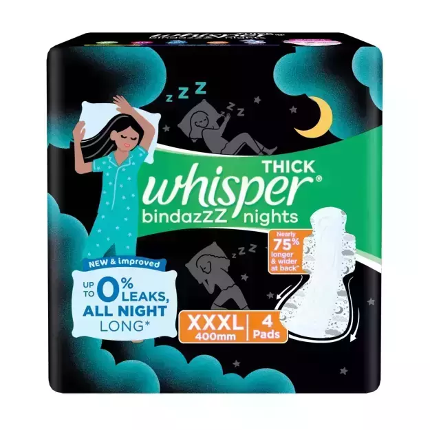 Whisper Bindazzz Nights Pads XXXL (4)