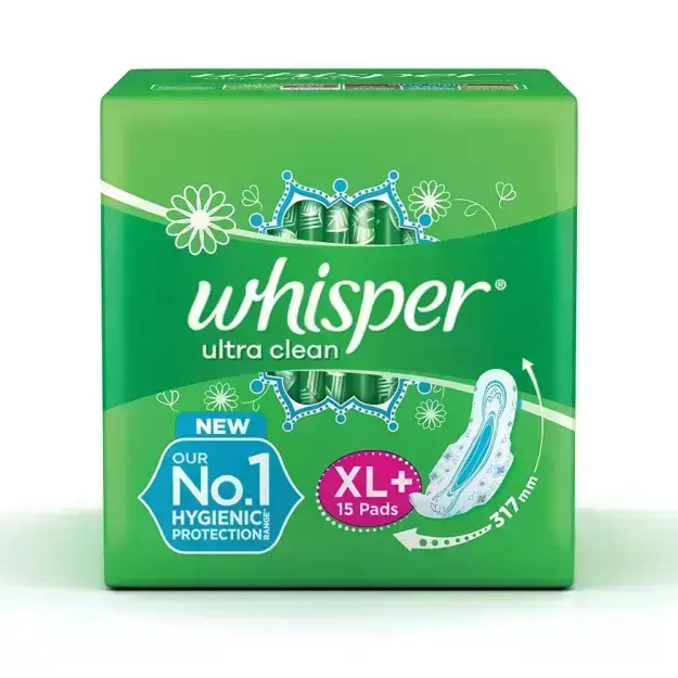 Whisper Ultra Clean Wings Pads XL+ (15)
