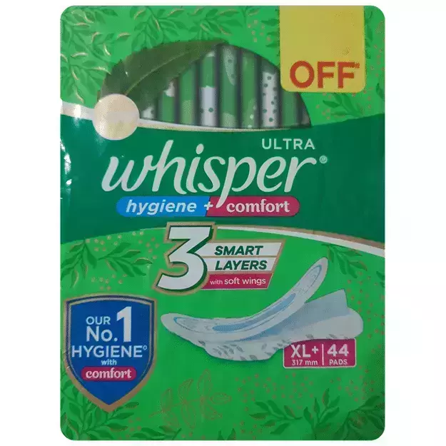 Whisper Ultra Clean Wings Pads XL+ (44)