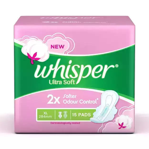 Whisper Ultra Soft Sanitary Pads XL (15)