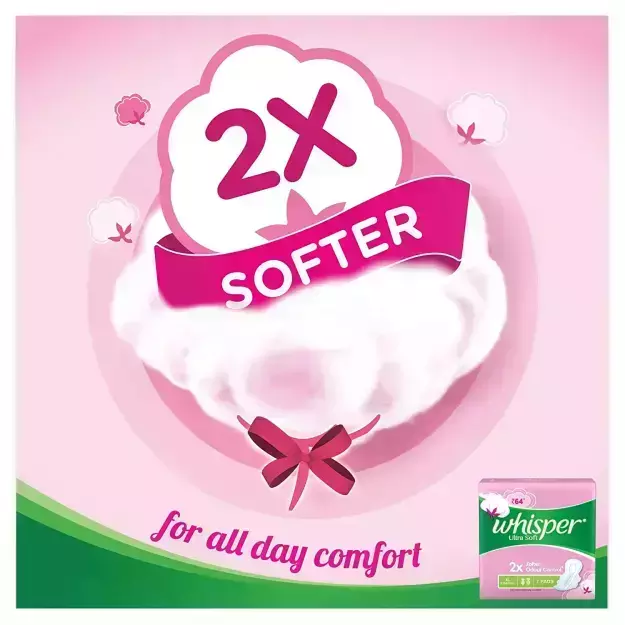 Whisper Ultra Soft XL Plus Sanitary Pads - 15 Count