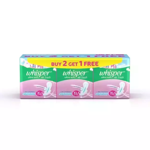 Whisper Ultra Soft Sanitary Pads XL+ Pack Of 3 (45)