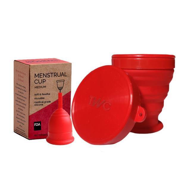 The Woman's Company Reusable Menstrual Cup with Menstrual Cup Sterilizer Combo (Medium)