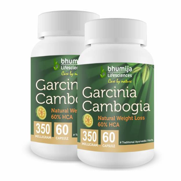 Bhumija Garcinia Cambogia Weight Loss Capsules Natural Fat Burner Supplement Capsules (60) Pack of 2