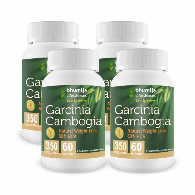 Bhumija Garcinia Cambogia Weight Loss Capsules Natural Fat Burner Supplement Capsules (60) Pack of 4