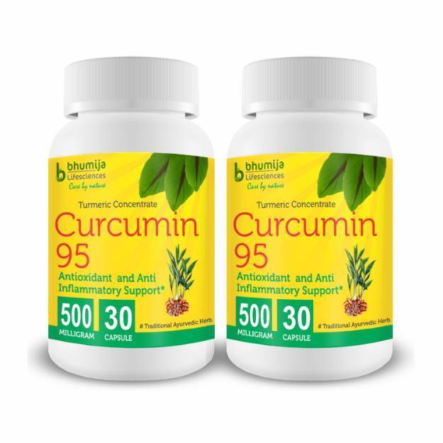 Bhumija Lifesciences Curcumin with Piper Nigram (Curcuma Longa) Capsule (30) Pack of 2