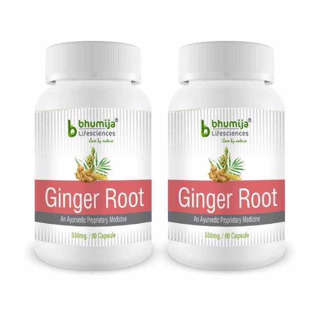 Bhumija Lifesciences Ginger Root Capsule (60) Pack of 2