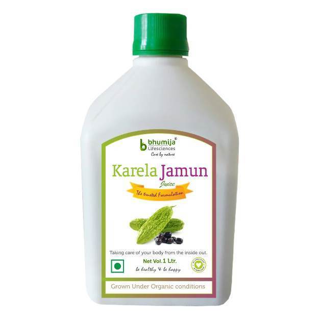 Bhumija Lifesciences Karela Jamun Juice Natural Juice Sugar Free 1 Ltr