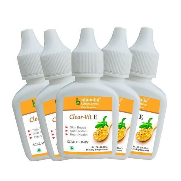 Bhumija Lifesciences Vitamin-E Liquid (ClearVit-E) 30ml (Pack of 5)
