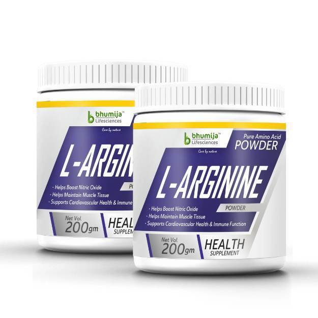 Bhumija Lifesciences L-Arginine Pre Workout (Amino Acid) Powder 200gm (Pack of 2)