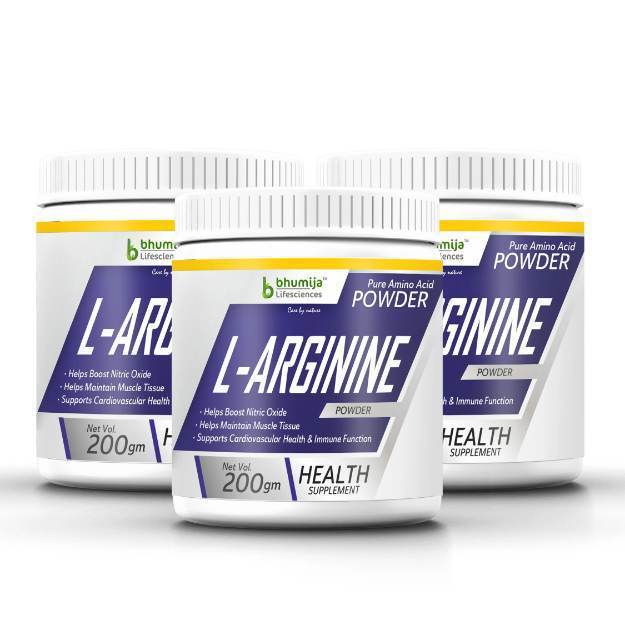 Bhumija Lifesciences L-Arginine Pre Workout (Amino Acid) Powder 200gm (Pack of 3)