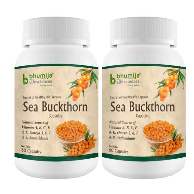 Bhumija Lifesciences Sea Buckthorn Capsule (60) Pack of 2