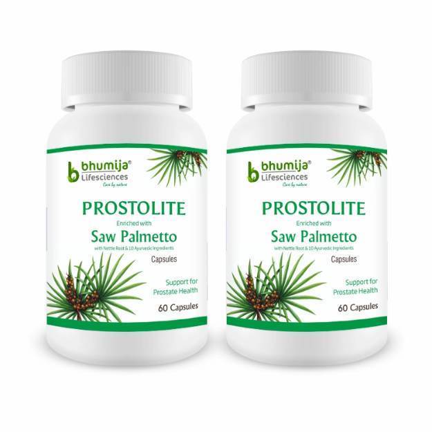 Bhumija Lifesciences Saw Palmetto With Nettle Root Capsule (60) Pack of 2
