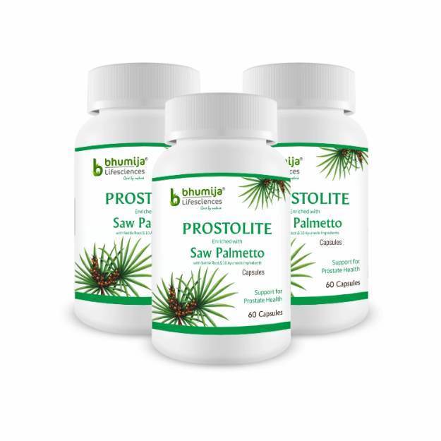 Bhumija Lifesciences Saw Palmetto With Nettle Root Capsule (60) Pack of 3