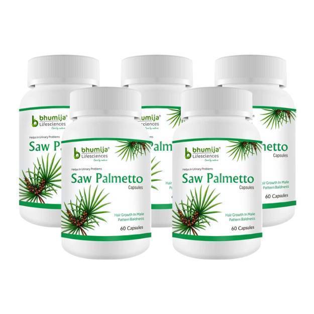 Bhumija Lifesciences Saw Palmetto With Nettle Root Capsule (60) Pack of 5