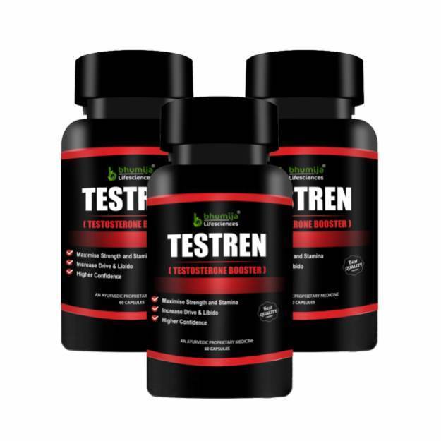 Bhumija Lifesciences Testren (Testosterone Booster) Capsule (60) Pack of 3