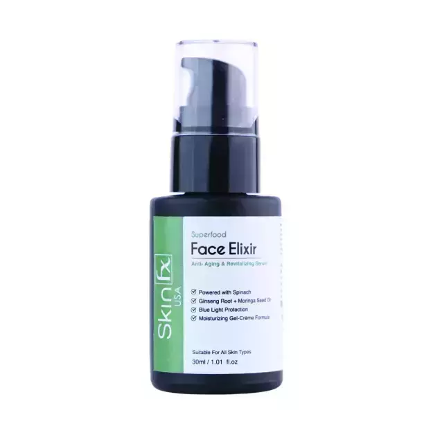 Skin Fx Superfood Face Elixir Anti- Aging & Revitalizing Serum Spinach 30ml