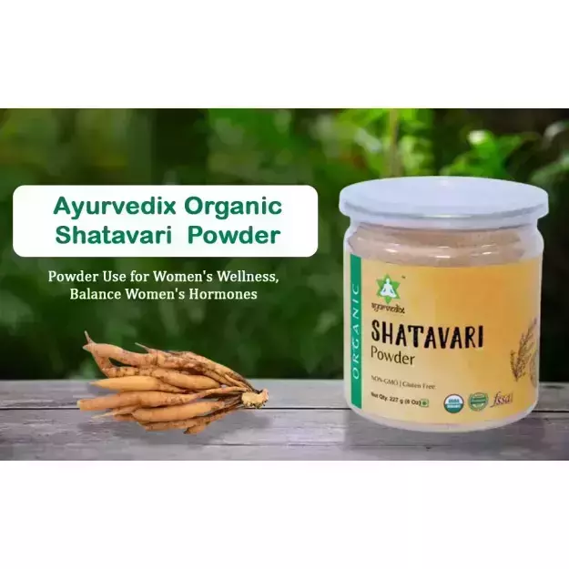 Ayurvedix Organic Shatavari Powder for Women's Wellness 227gm
