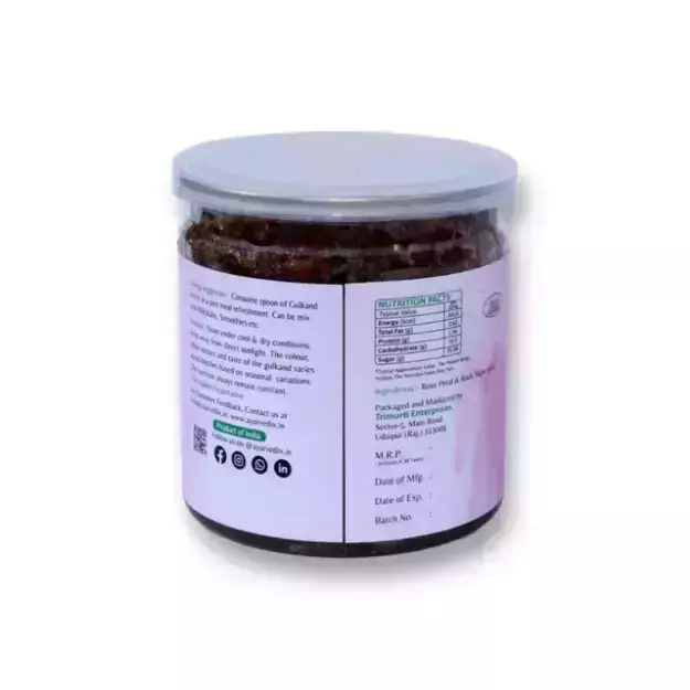 Ayurvedix Natural Gulkand Pure Rose Petal Jam with No Preservatives 500gm