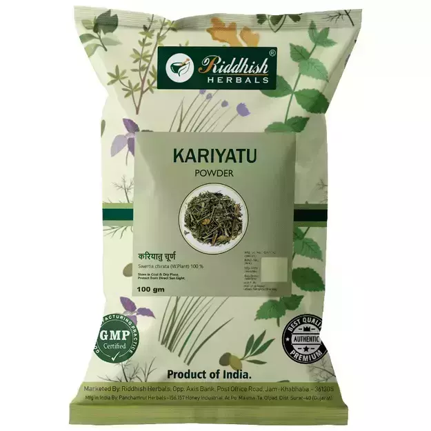 Riddhish Herbals Kariyatu Powder (Pack of 3) 100gm