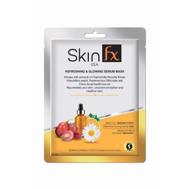 Skin Fx Refreshing & Glowing Serum Mask,Rejuvenates You Skin ,Uncovers Smoother & Healthier Skin