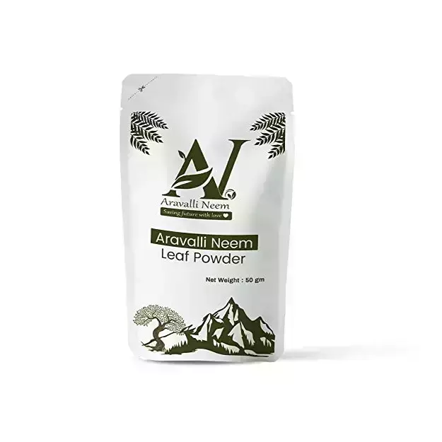 Aravalli Neem Leaf Powder, Neem Powder For Pimple-free Clear Skin And Healthy And Long hair (50gm)