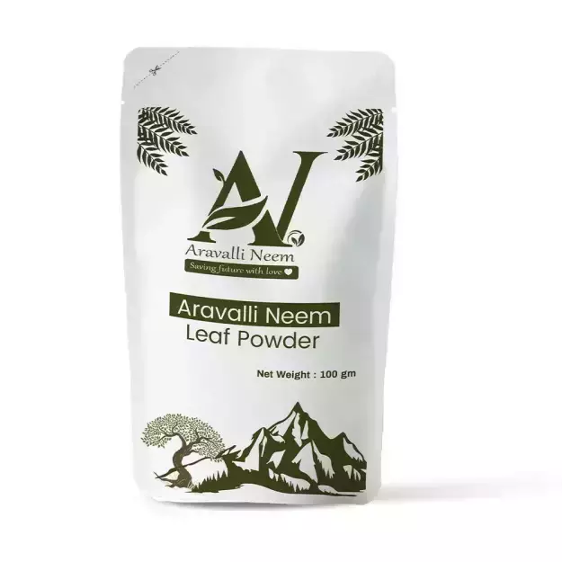 Aravalli Neem Leaf Powder, Neem Powder For Pimple-free Clear Skin And Healthy And Long hair (100gm)