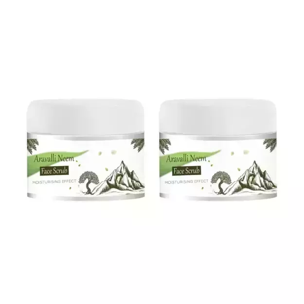 Aravalli Neem Face Scrub Face scrub For Oily Skin, Deep Cleansing For Men And Women, For All Skin Types 100gm (Pack of 2)