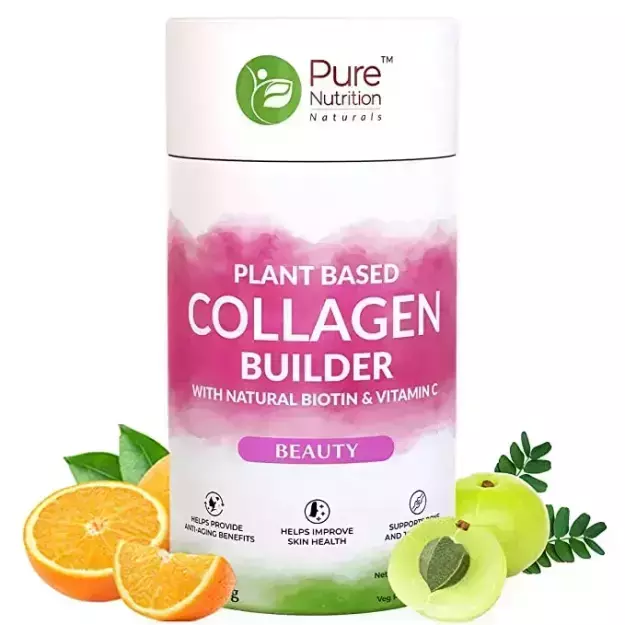 Pure Nutrition Plant Based Collagen Builder Powder To Support Skin Bone And Joint Health 250gm