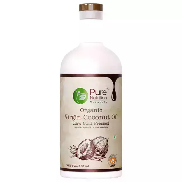 Pure Nutrition Raw Cold Pressed Organic Virgin Coconut Oil 100% Edible 500ml