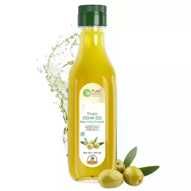 Pure Nutrition Raw Cold Pressed Virgin Olive Oil 100% Edible Supports Skin & Heart Health 500ml