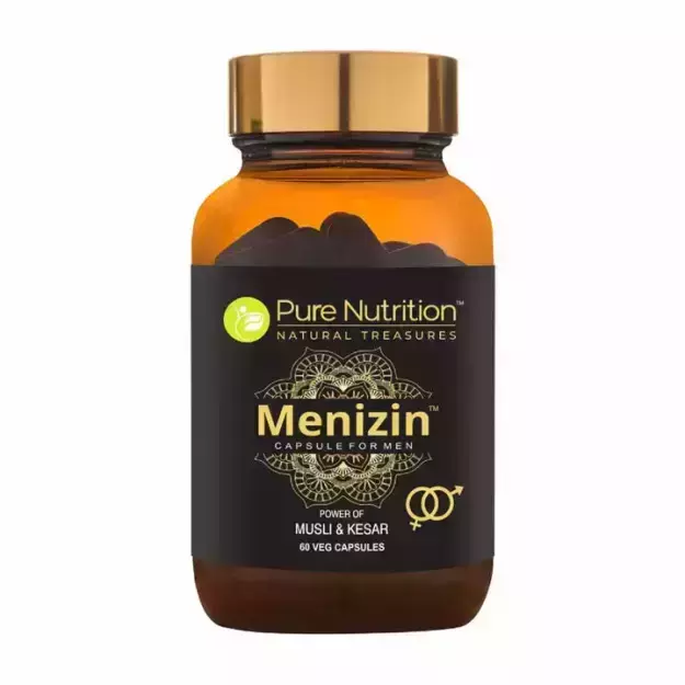 Pure Nutrition Menizin Vitality Supplement For Men Improves Strength And Stamina Veg Capsules (60)