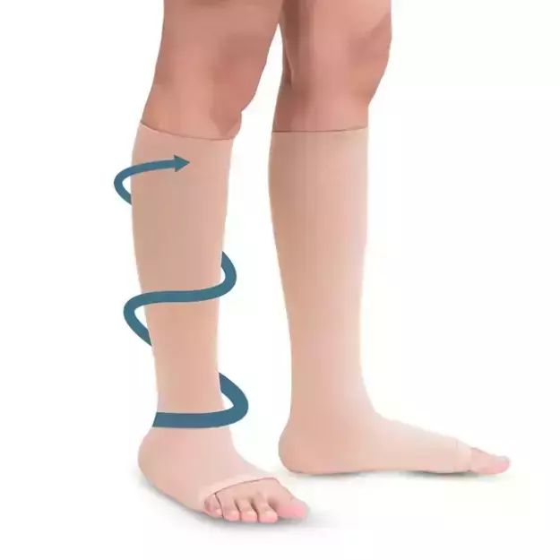 Sorgen Royale (Microfiber) Extra Soft Superior Fabric Medical Compression Stockings For Varicose Veins Class 1 Knee Length (Medium)