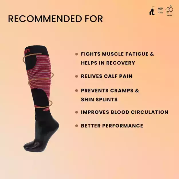 Sorgen Calf Compression Sleeves for Shin Splints Footless Compression Socks  for Calf Pain, for Torn Calf Muscle, Strain, Sprain, Pain Relief, Tennis  Leg, Injury for Men and Women (1 Pair) : 